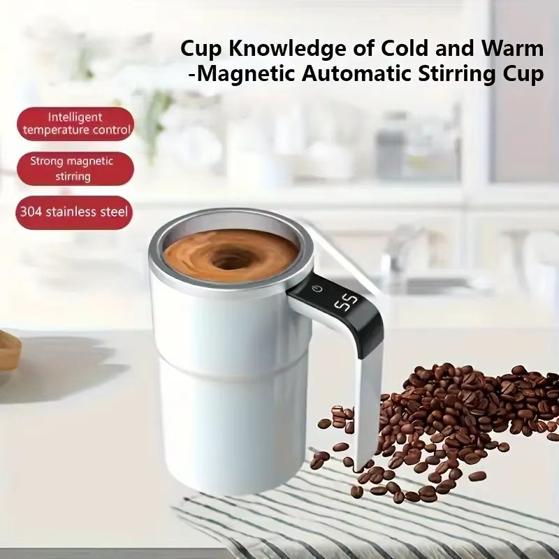 MixMaster LED Smart Mixing Coffee Cup USB Magnetic Stirring Mug 1
