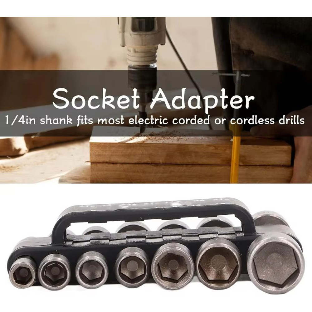 ProDriver Magnetic Hex Nut Driver Bit Socket Adapter Set 4