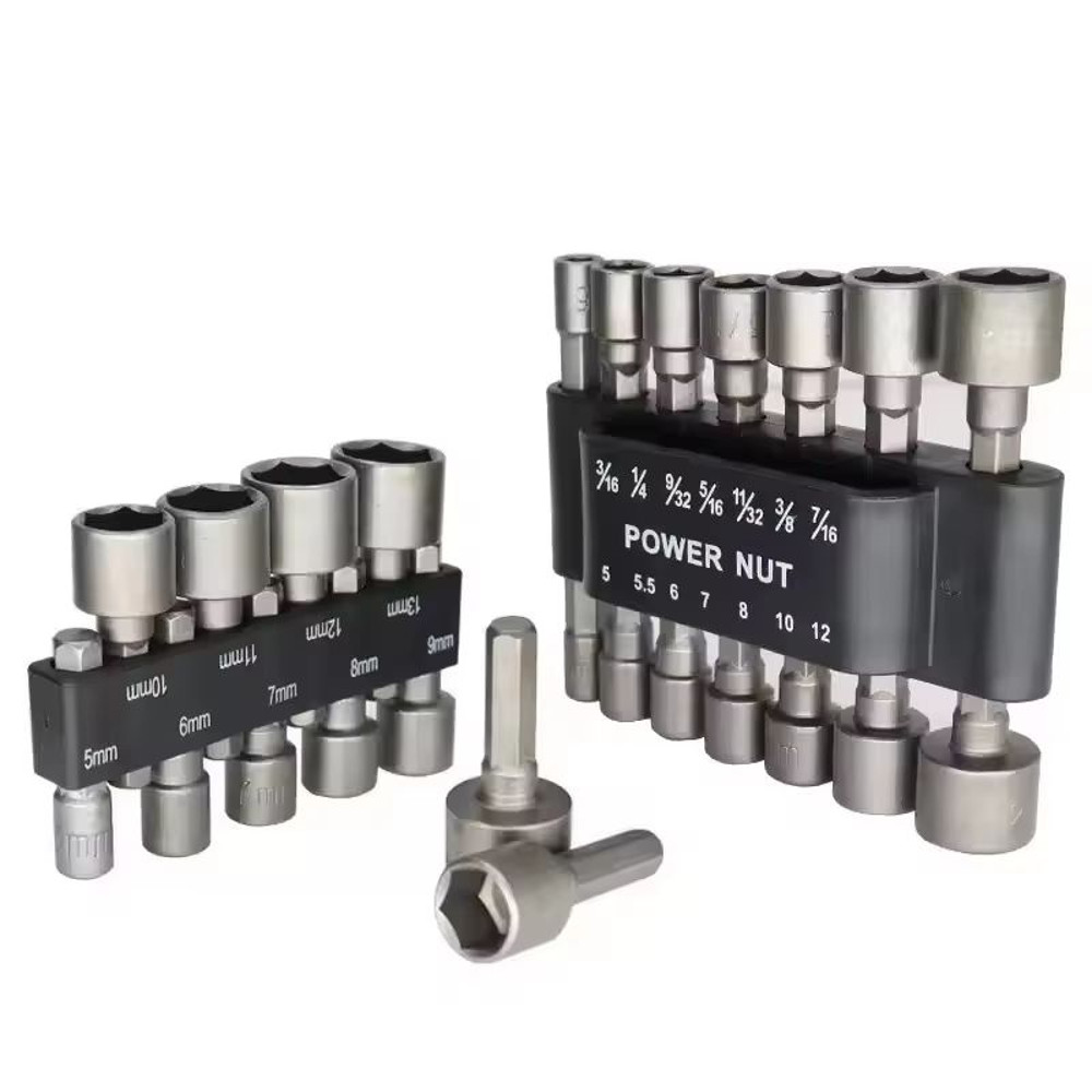 ProDriver Magnetic Hex Nut Driver Bit Socket Adapter Set 5