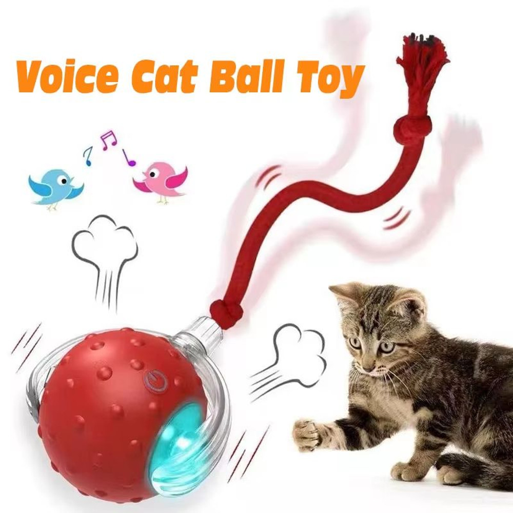 Smart Roll Play Cat Ball Toy USB Rechargeable Automatic Interactive For Cats 1
