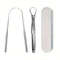 PureClean Stainless Steel Tongue Scraper Set UShaped Tongue Cleaner Kit 1234Piece In Case 0