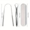 PureClean Stainless Steel Tongue Scraper Set UShaped Tongue Cleaner Kit 1234Piece In Case 2