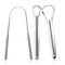 PureClean Stainless Steel Tongue Scraper Set UShaped Tongue Cleaner Kit 1234Piece In Case 3