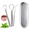 PureClean Stainless Steel SpoonShaped Tongue Scraper Set 0