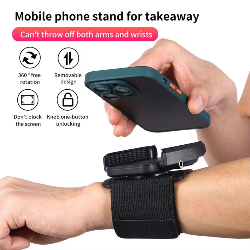 Rotatable Wristband Phone Holder Universal Sports Armband For Smartphone 4