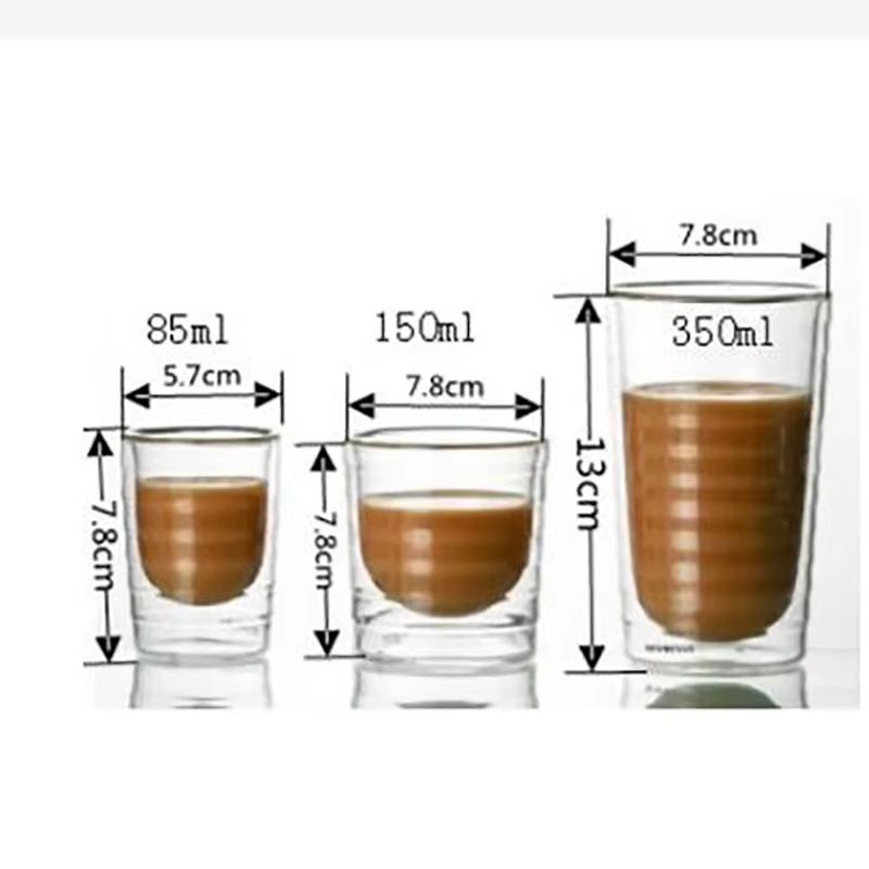 Nespresso Double Wall Glass Coffee Mug Heat Resistant Transparent Tea Coffee Cup 5