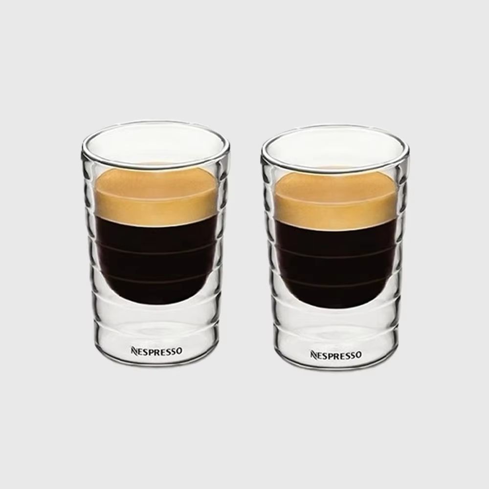 Nespresso Double Wall Glass Coffee Mug Heat Resistant Transparent Tea Coffee Cup 7