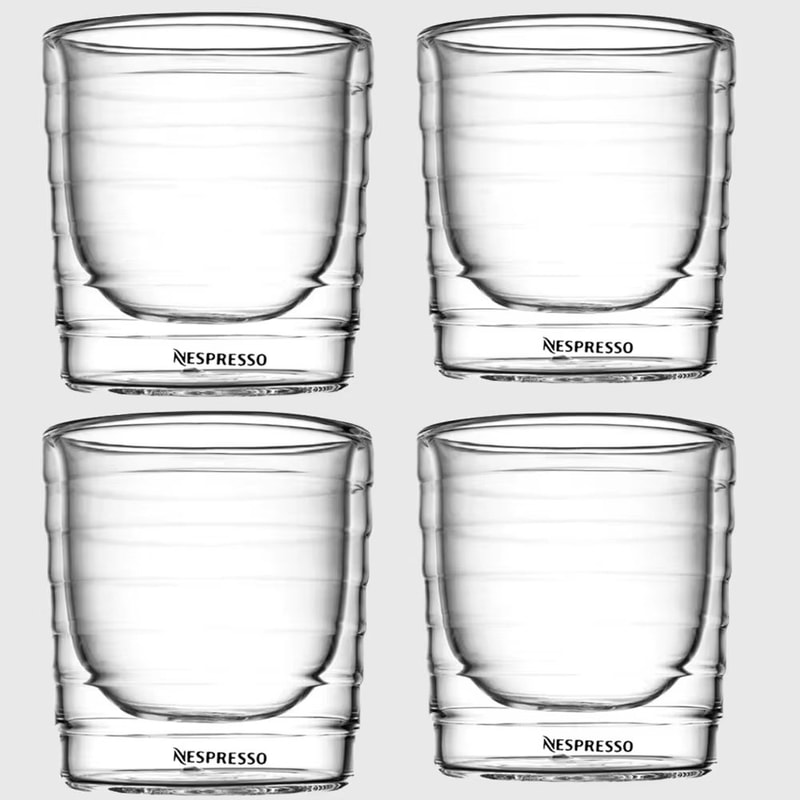 Nespresso Double Wall Glass Coffee Mug Heat Resistant Transparent Tea Coffee Cup 8