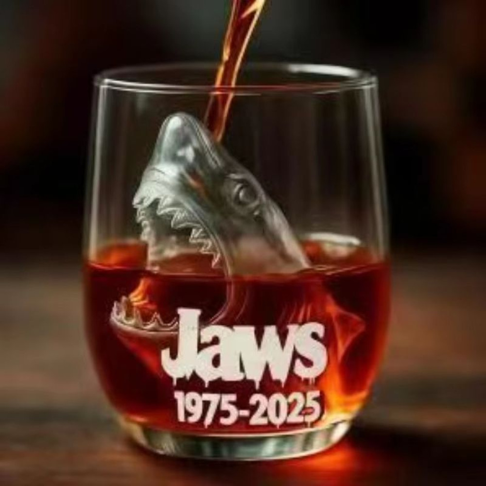 3D Shark Stemless Wine Glass Cup For Beer Whiskey And Cocktails 0