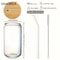 186oz Glass Cup With Lid And Straw For Bubble Tea Coffee And Milk Drinks 5