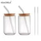 186oz Glass Cup With Lid And Straw For Bubble Tea Coffee And Milk Drinks 7