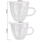 Heart Shaped Double Wall Glass Mug Set For Couples Heat Resistant Coffee Tea Espresso Wine Cups 5