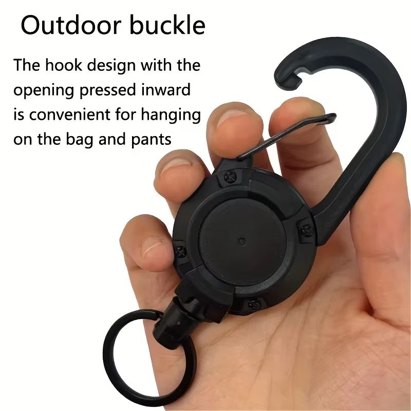 Extendable Retractable Keychain Badge Holder Heavy Duty Carabiner Key Chain With Clip For Men And O 3