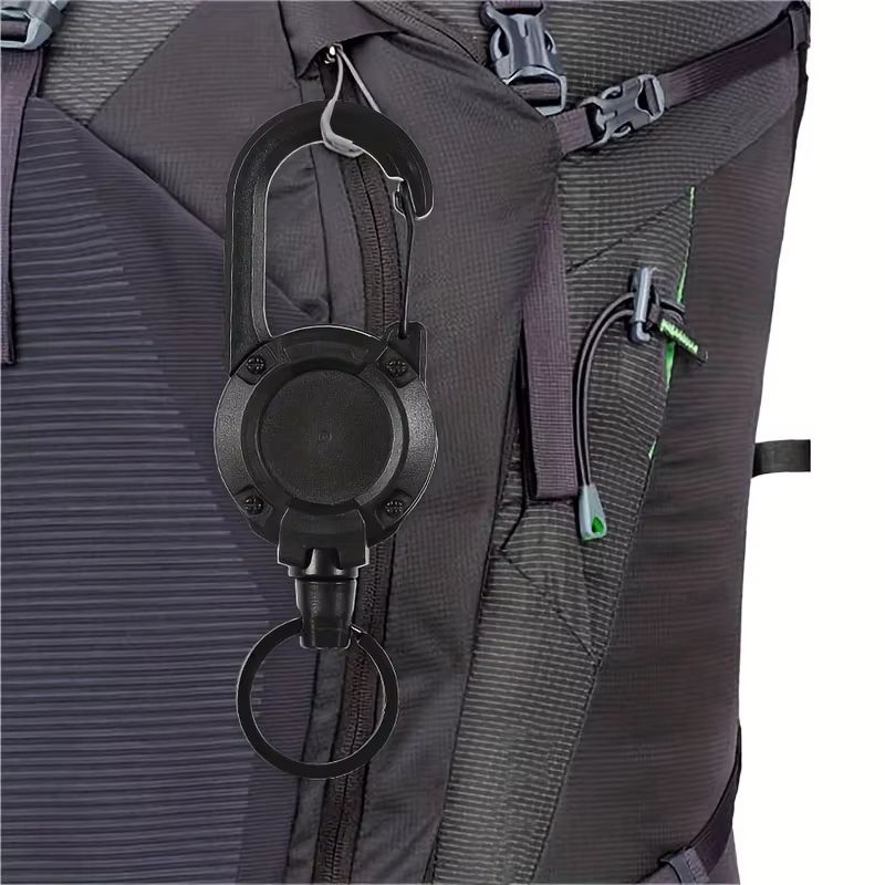 Extendable Retractable Keychain Badge Holder Heavy Duty Carabiner Key Chain With Clip For Men And O 5