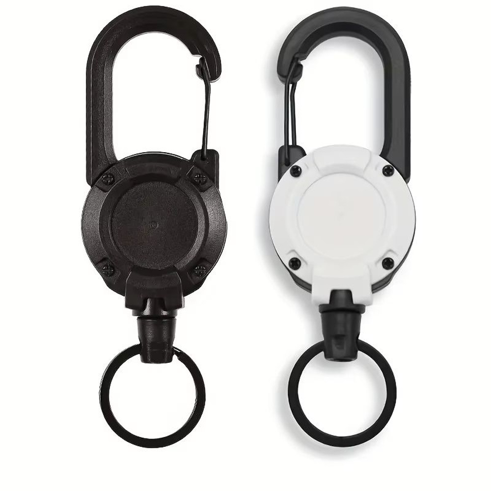 Extendable Retractable Keychain Badge Holder Heavy Duty Carabiner Key Chain With Clip For Men And O 10