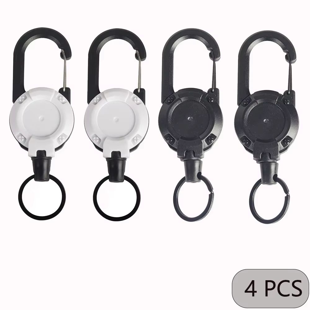 Extendable Retractable Keychain Badge Holder Heavy Duty Carabiner Key Chain With Clip For Men And O 12