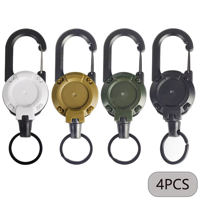Extendable Retractable Keychain Badge Holder Heavy Duty Carabiner Key Chain With Clip For Men And O 14