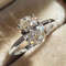 Gorgeous 925 Sterling Silver Oval Zircon Luxury Engagement Wedding Ring For Women 1