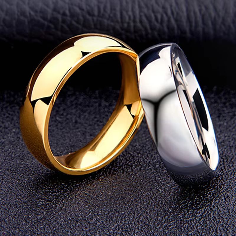 Simple 6mm Titanium Wedding Ring For Women And Men Hypoallergenic Stainless Steel Couple Band 0