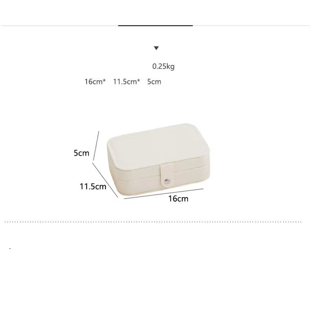 Portable Jewelry Storage Box Travel Organizer Leather Jewelry Case For Earrings Necklace And Ring D 5