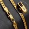 18K Gold And Silver 6mm Sideways Chain Necklace For Men And Women Fashion Wedding Engagement Jewelr 0