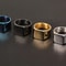 Fashion Stainless Steel Mens Square Ring Black Gold And Silver Hiphop Party Jewelry Gift 5