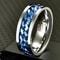 Stainless Steel Chain Spinner Ring For Men And Women Punk Style Fidget Jewelry 12