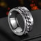 Stainless Steel Chain Spinner Ring For Men And Women Punk Style Fidget Jewelry 15