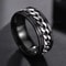 Stainless Steel Chain Spinner Ring For Men And Women Punk Style Fidget Jewelry 17