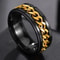 Stainless Steel Chain Spinner Ring For Men And Women Punk Style Fidget Jewelry 7