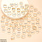 58PCS Vintage Heart Snake Butterfly Rings Set For Women Gold Plated Fashion Jewelry 5