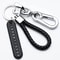Trendy DIY Mobile Phone Number Plate Leather Rope Car Keychain For Men 7