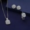 Luxury Cube Necklace Earrings And Ring Jewelry Set For Women 4