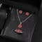Luxury Cube Necklace Earrings And Ring Jewelry Set For Women 14