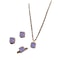 Luxury Cube Necklace Earrings And Ring Jewelry Set For Women 5
