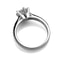Luxury 925 Sterling Silver Six Claw Classic Ring For Women 4