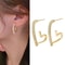 Korean Crystal Heart Hoop Earrings With 925 Silver Needle For Women 1