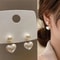 Korean Crystal Heart Hoop Earrings With 925 Silver Needle For Women 13