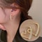 Korean Crystal Heart Hoop Earrings With 925 Silver Needle For Women 7