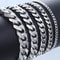 Trendy Stainless Steel Cuban Chain Bracelet For Men And Women 3