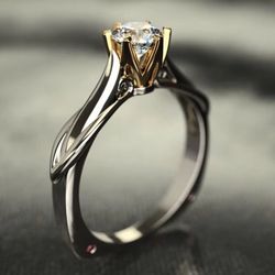 luxury 18k gold natural moissanite gemstone ring for women couples and weddings