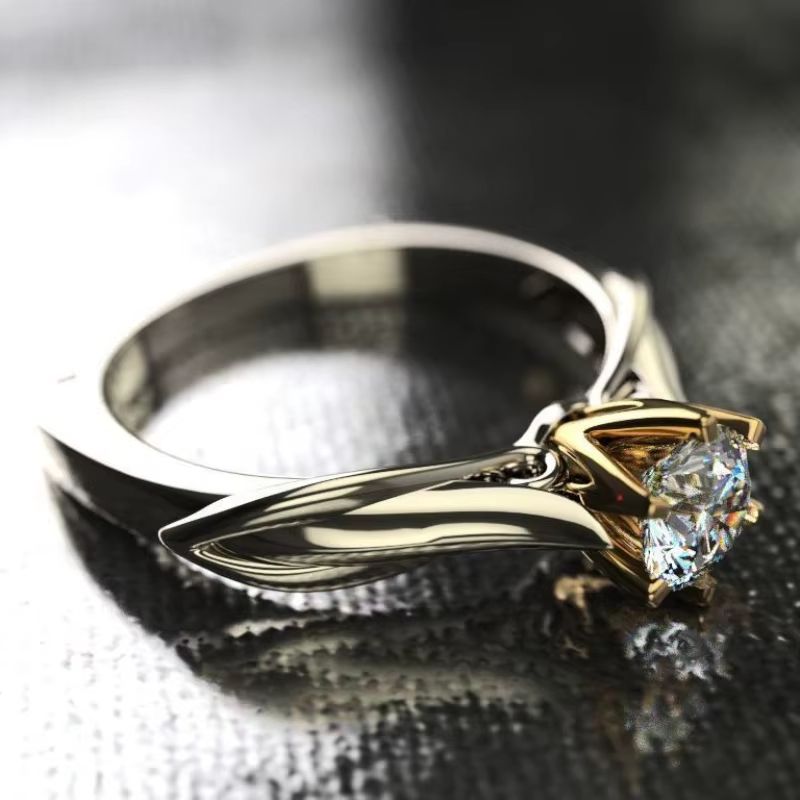 Luxury 18K Gold Natural Moissanite Gemstone Ring For Women Couples And Weddings 3