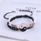 Couple Black White Tai Chi Adjustable Rope Bracelet Set 1