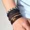 Braided Leather And Beaded Tribal Bracelet Set 20 Pieces For Men And Women 3