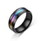 Fashion 8mm Mens Black Tungsten Wedding Band With Groove Beveled Edge 6
