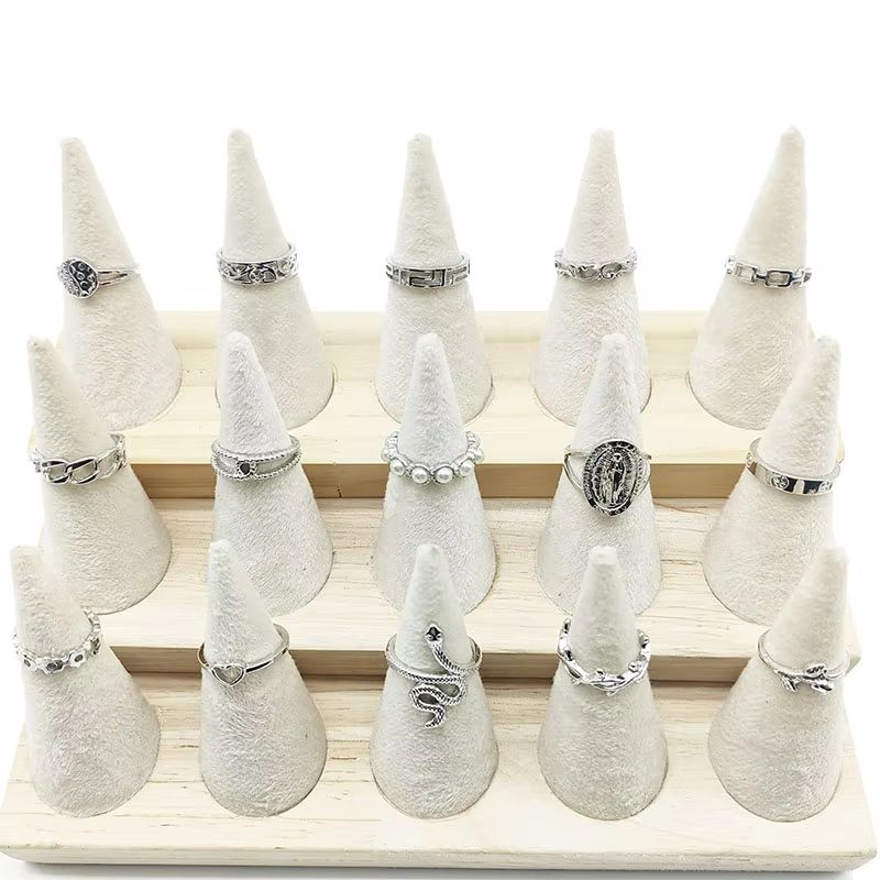 Mix Style Pearl Silver Color Rings Set 30 Pieces For Girls 4