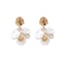 Gold Petal Tassel Imitation Shell Earrings For Women 4