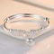 Fine Silver Hollow Bells Adjustable Bangle Bracelet For Women 0