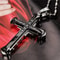 2024 Crystal Jesus Cross Pendant Necklace For Men Stainless Steel 0