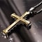 2024 Crystal Jesus Cross Pendant Necklace For Men Stainless Steel 4
